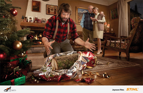 Рождественский рекламный креатив