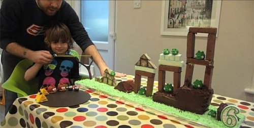 Торт Angry birds в подарок на день рождения