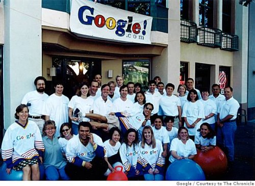 Фото сотрудников Google в 1999 году