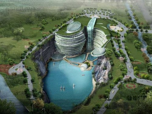 Начато строительство удивительной подземной гостиницы в Сунцзян