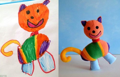 Уникальные мягкие игрушки, сшитые по детским рисункам (24 фото)