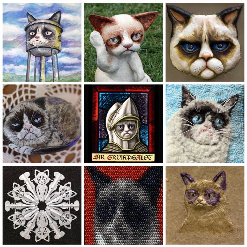 Художественные произведения, вдохновлённые Grumpy Cat (15 фото)