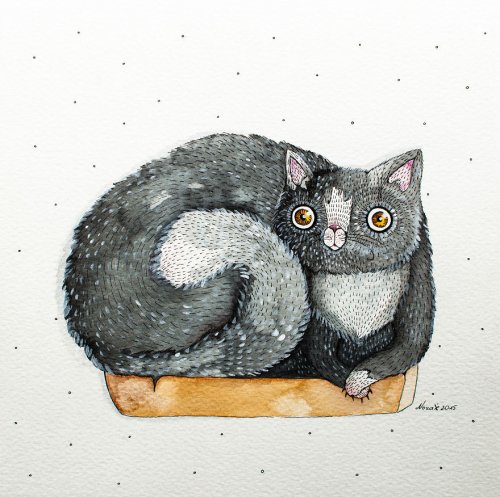 Коты в иллюстрациях литовской художницы Норвиль (10 фото)