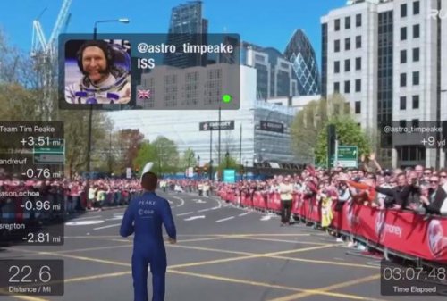 Английский астронавт Тим Пик пробежал Лондонский марафон на МКС (фото + видео)