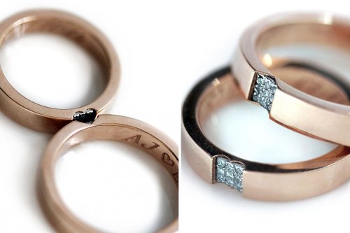 Оригинальные обручальные кольца, дополняющие друг друга, от Cadi Jewerly Studio (7 фото)