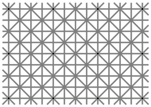 Оптическая иллюзия с 12-тью точками