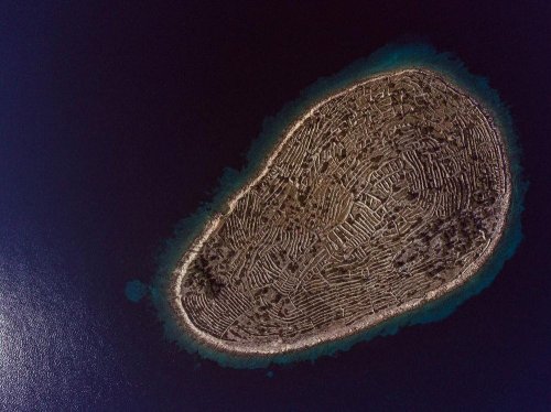 В Хорватии есть остров, который похож на гигантский отпечаток пальца (6 фото)