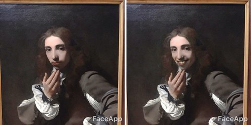 Дизайнер придал улыбку лицам на классических портретах с помощью приложения FaceApp (13 фото)
