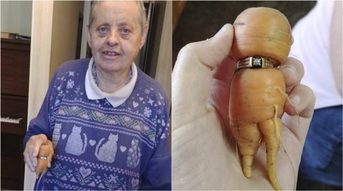 Женщина обнаружила на моркови свое обручальное кольцо, потерянное 13 лет назад (3 фото + видео)
