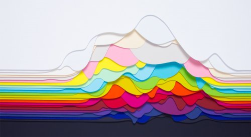 Красочные бумажные 3D-композиции Мод Вантур (10 фото)