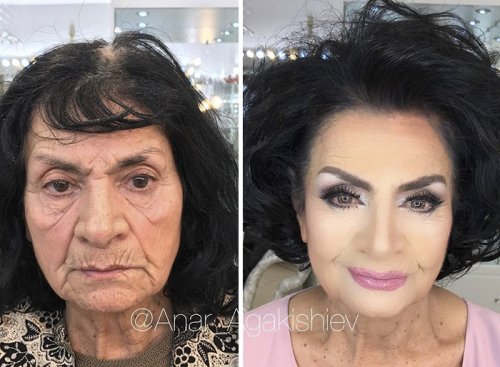 Талантливый визажист из Баку преображает женщин, выглядящих вдвое моложе своего возраста (18 фото)