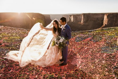 Экстремальная свадьба над каньоном Моаб (20 фото)