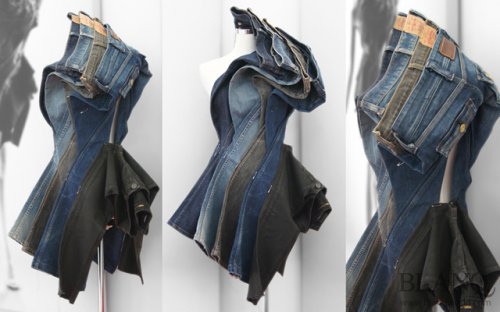 Платья, созданные из джинсов (9 фото)