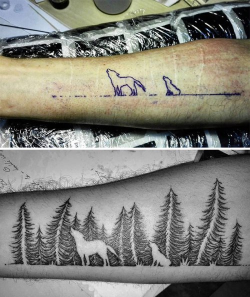 Креативные татуировки, с помощью которых эти люди умело обыграли несовершенства своей кожи (30 фото)