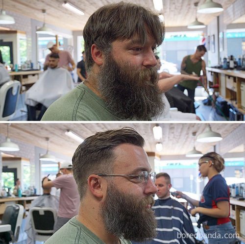 Удивительные преображения, показывающие разницу между ухоженной бородой и тем, что просто растёт на лице (25 фото)