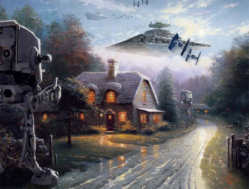 "Звёздные войны" на картинах Томаса Кинкейда (8 фото)