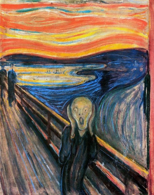 Вопреки широко распространённому мнению, самая известная работа Мунка изображает не кричащего человека, а человека, слышащего крик (4 фото)
