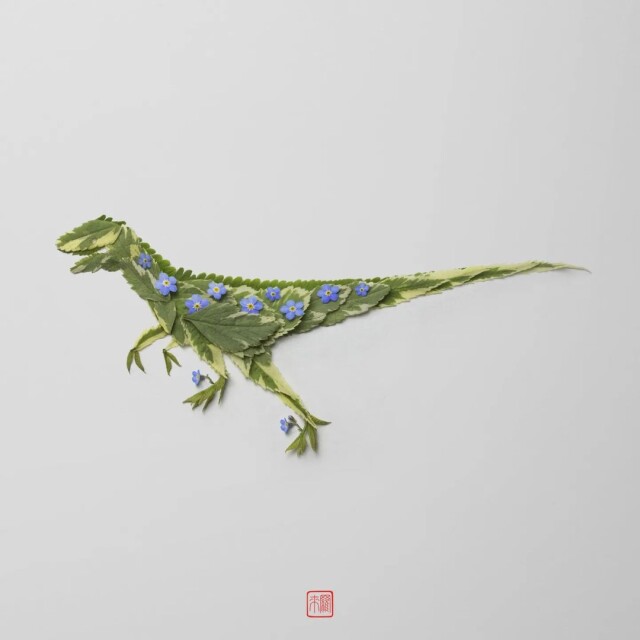 Цветочные динозавры Раку Иноуэ (6 фото)