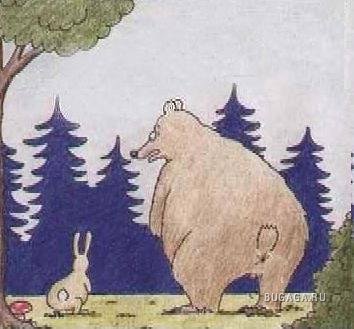 Заяц и медведь