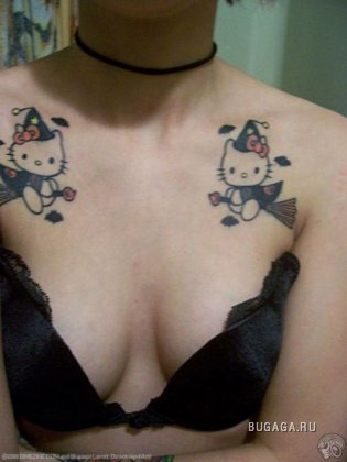 Тематические Татуировки: Hello Kitty (42 картинки)