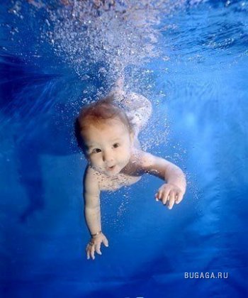 дети под водой