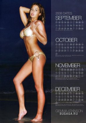 Календарь с актрисой Gemma Atkinson на 2009 год