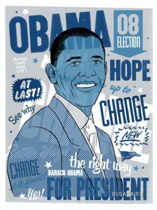 Барак Обама работы американских иллюстраторов