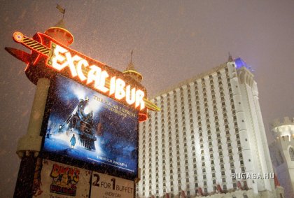 В Лас-Вегасе выпал снег