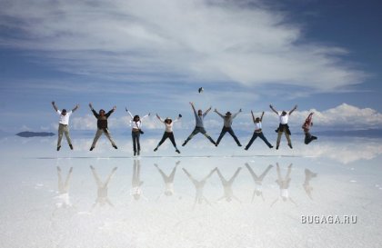 Солончак Уюни - самое большое зеркало в мире
