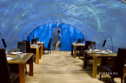 Подводный ресторан на Мальдивах