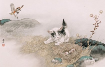 Кошки и собаки от Mi Chunmao