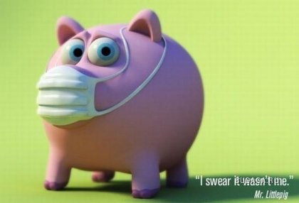 Карикатуры на тему свиного гриппа