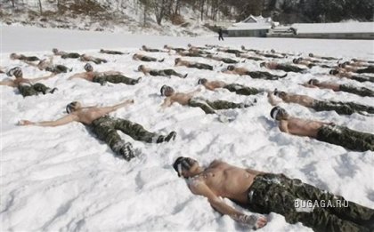 Зимняя тренировка корейского десанта