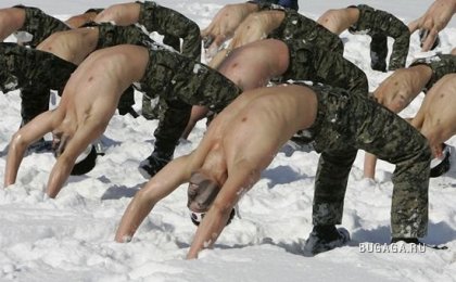 Зимняя тренировка корейского десанта