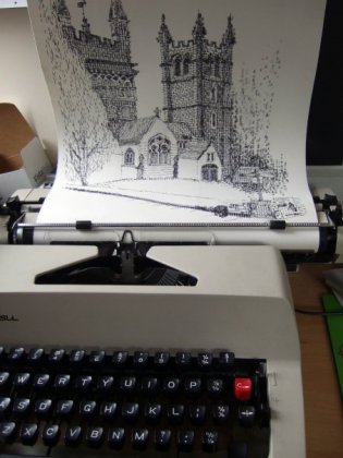 Рисунки на печатной машинке