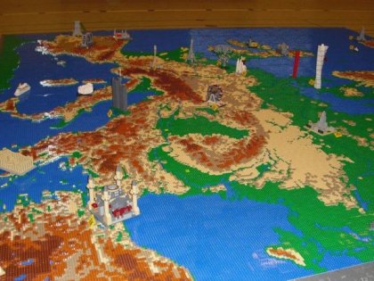 Карта Европы из Lego