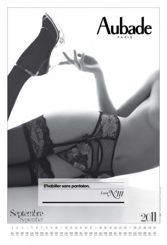 Красивый слегка эротический календарь на 2011 год от Aubade