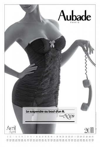 Красивый слегка эротический календарь на 2011 год от Aubade
