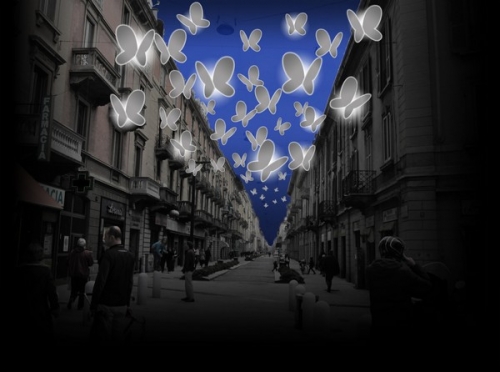 Бабочки на улицах Милана