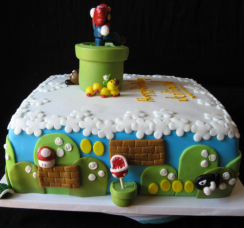 Торт по мотивам игры Super Mario