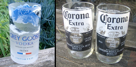 Как ненужные бутылки превращаются в оригинальные стаканы