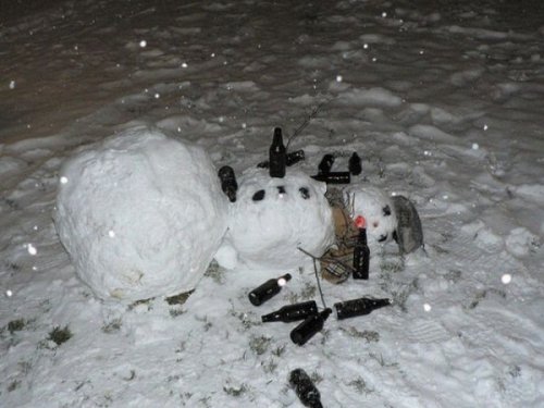 Снеговики-алкоголики