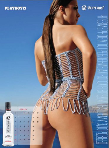 Календарь от Playboy и водки Хортица (2011)