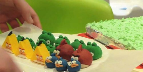 Торт Angry birds в подарок на день рождения