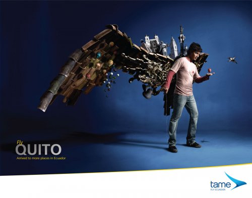 Рекламные постеры компании Tame Ecuador Airlines