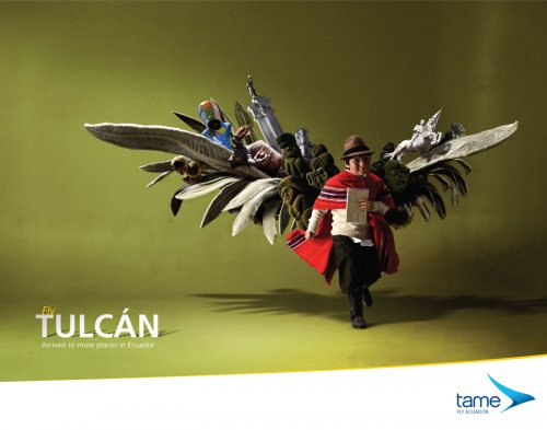 Рекламные постеры компании Tame Ecuador Airlines