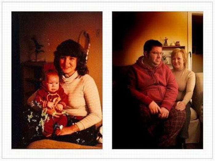 Мама в 16 участники. Семейные фотосессии спустя года. Фотопроект тогда и сейчас. Мама и дети через много лет. Семья в прошлом и настоящем.