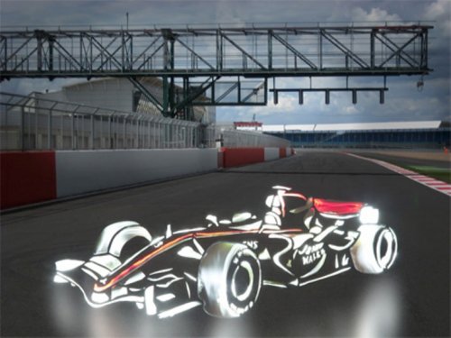Световые граффити машин Формула-1