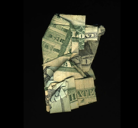 Оригами со смыслом из долларовых купюр