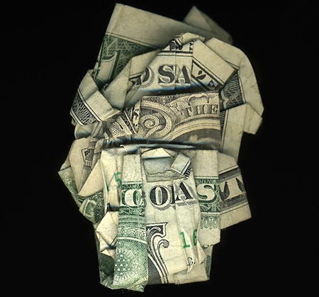 Оригами со смыслом из долларовых купюр